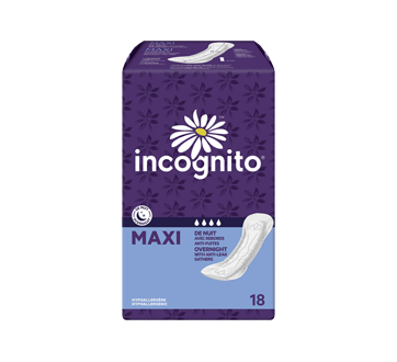 overnight pads incognito maxi units