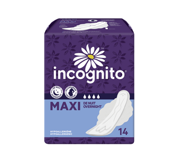Image of product Incognito - MaxiMom Pads with Tabs, 14 units, Overnight