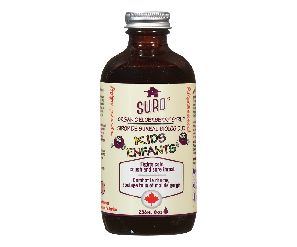 Organic Elderberry Syrup, Kids, 236 ml SURO Tablets, Syrup