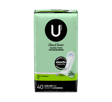Image 1 of product U by Kotex - Clean & Secure Ultra Thin Pads, Heavy Flow, 40 units