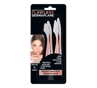 Flawless Dermaplane Facial Exfoliator & Hair Remover, 4 units