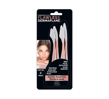 Flawless Dermaplane Facial Exfoliator & Hair Remover, 4 units
