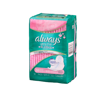 Ultra Thin Slender Pads, 36 units – Always : Pads and cup