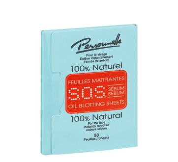 s o s sebum oil blotting sheets 50 units personnelle cosmetics oil absorbing sheet