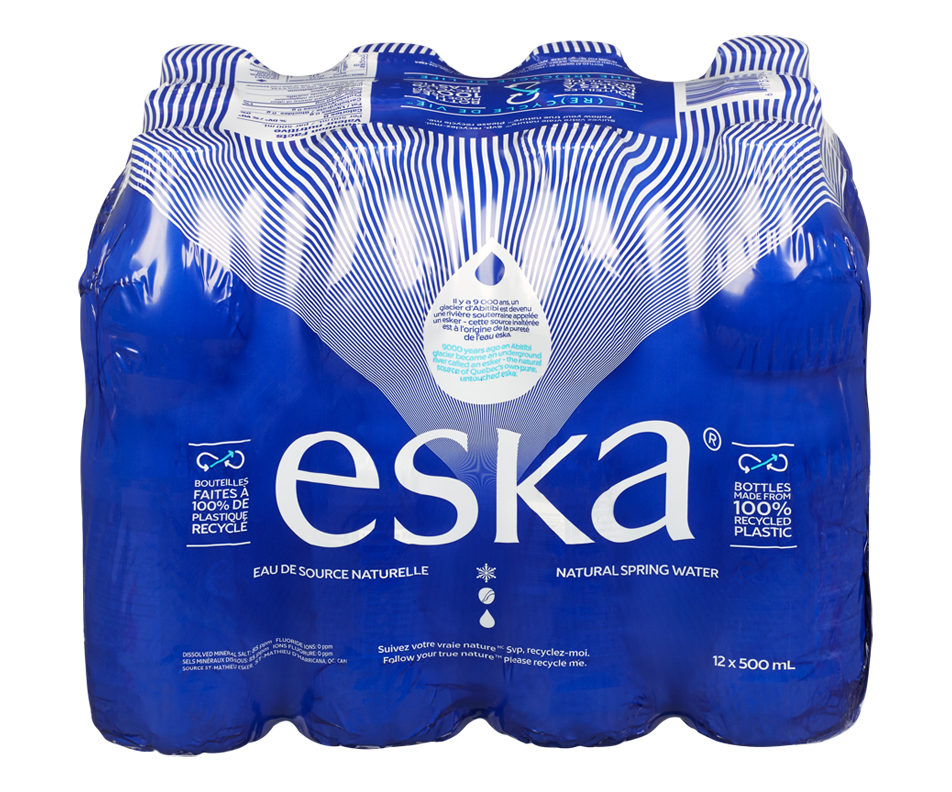 ESKA Natural Spring Water, 12 X 500 ml, Natural ESKA Eaux Vives