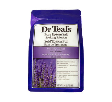 Image of product Dr Teal's - Pure Epsom Salt Soaking Solution Soothe & Sleep, 1.36 kg, Lavender