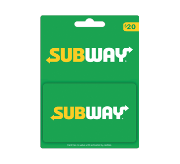 $20 Subway Gift Card, 1 unit