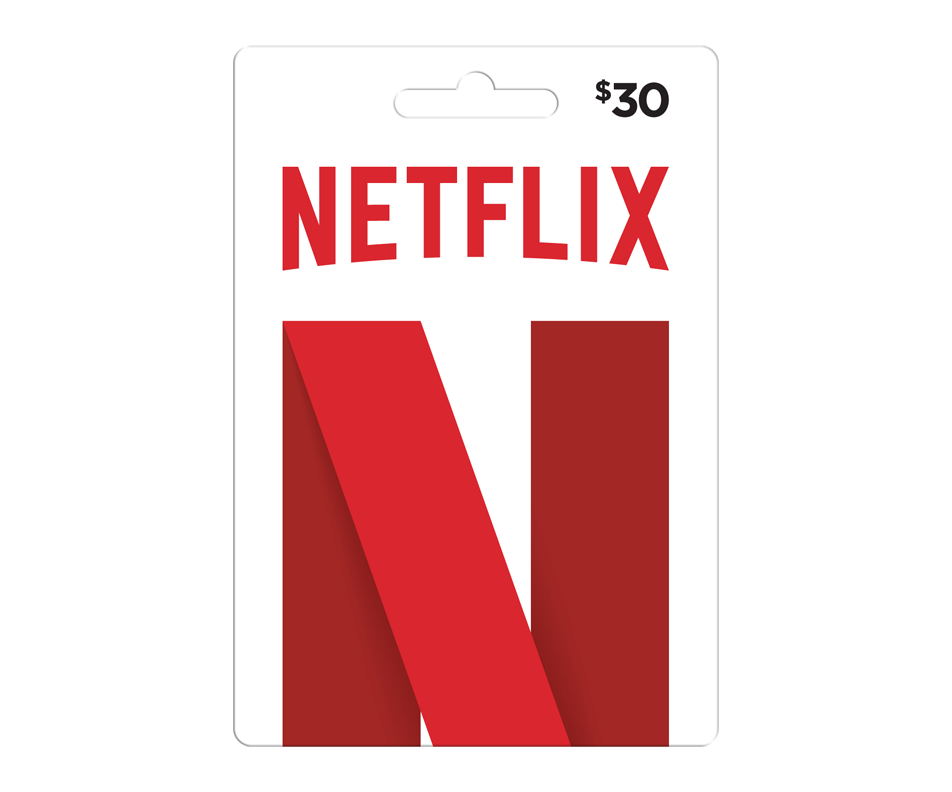 30 Netflix Gift Card, 1 unit Entertainment cards Jean Coutu