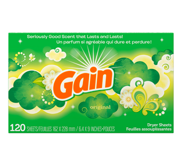 Image 1 of product Gain - Dryer Sheets with FreshLock, 120 Sheets, Original