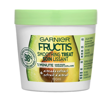 Image of product Garnier - Fructis Smoothing Treat Hair Mask, 100 ml, Avocado