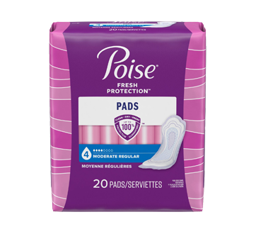 Postpartum Incontinence Pads, Moderate Flow, Regular, 20 units – Poise :  Incontinence