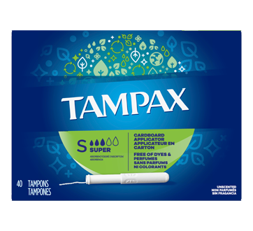 Image of product Tampax - Cardboard Tampones Super Absorbency, 40 units