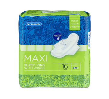 Image of product Personnelle - Maxi Pads Long with Wings, 16 units, Super