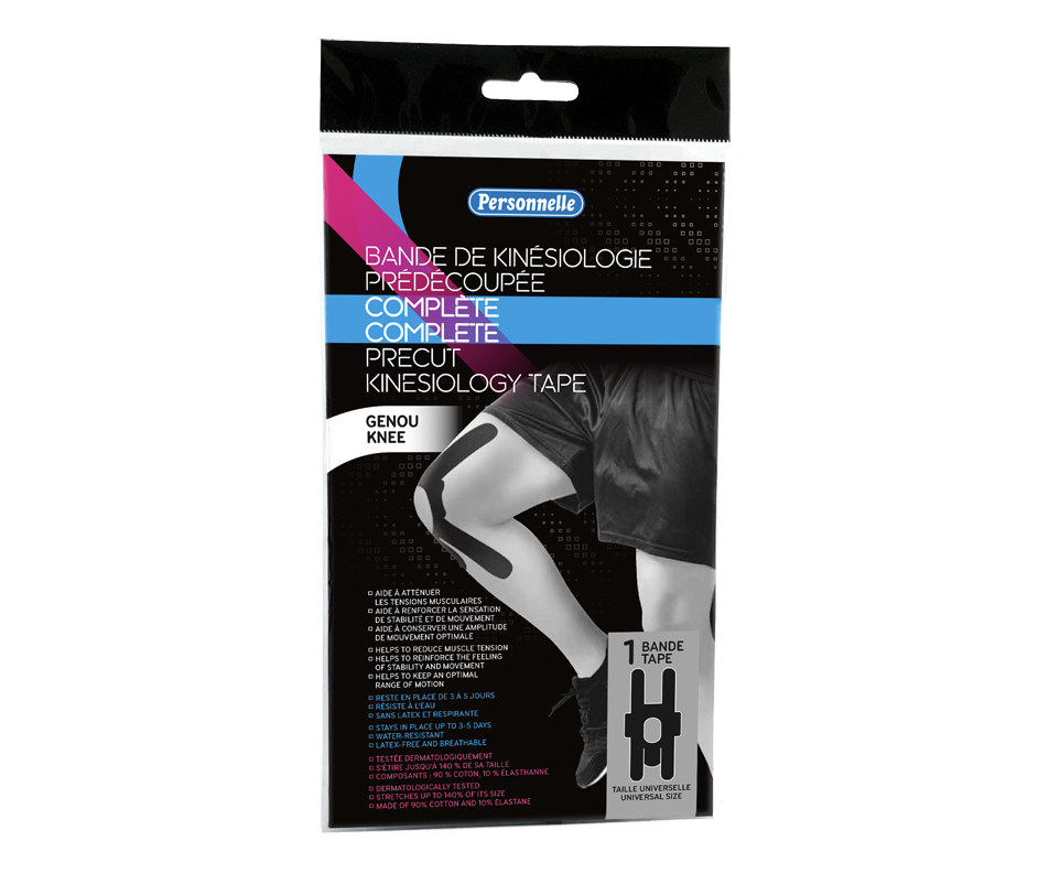 Complete Precut Kinesiology Tapes for Knee, 1 unit Personnelle Wellness Jean Coutu