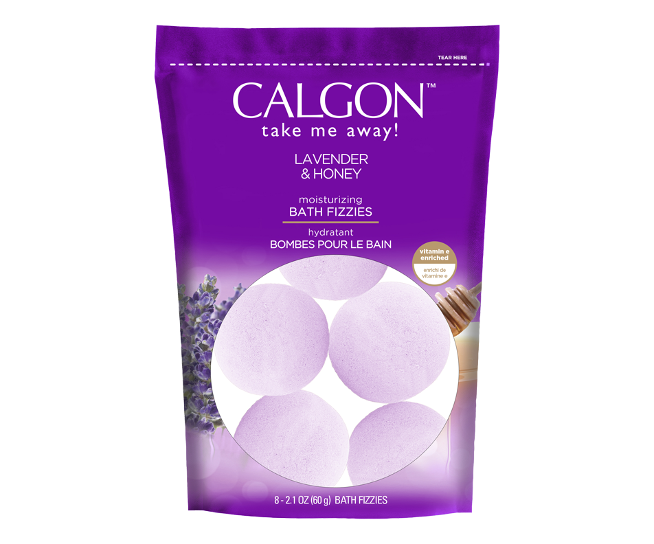 Take Me Away! Moisturizing Bath Fizzies, 8 units, Lavender & Honey Calgon Bath salts, oils