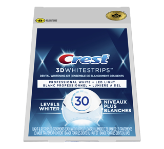 Whitestrips Professional White with LED Accelerator Light Teeth Whitening Kit, 10 units