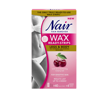 Image of product Nair - Hair Remover Wax Ready-Strips Legs & Body, 40 units