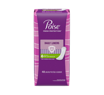 Daily Incontinence Panty Liners, Very Light Absorbency, 48 units, Regular