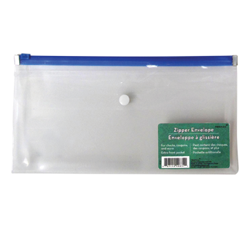 Zipper Enveloppes with 2 Pockets, 1 unit