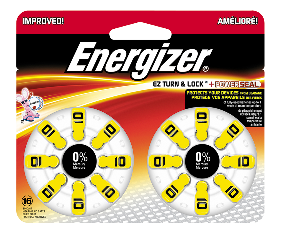 Hearing Aid Batteries, 16 units, AZ10DP16 Energizer Hearing device