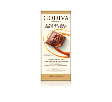 Image of product Godiva - Masterpieces Milk Chocolate and Caramel Lion of Belgium, 85 g