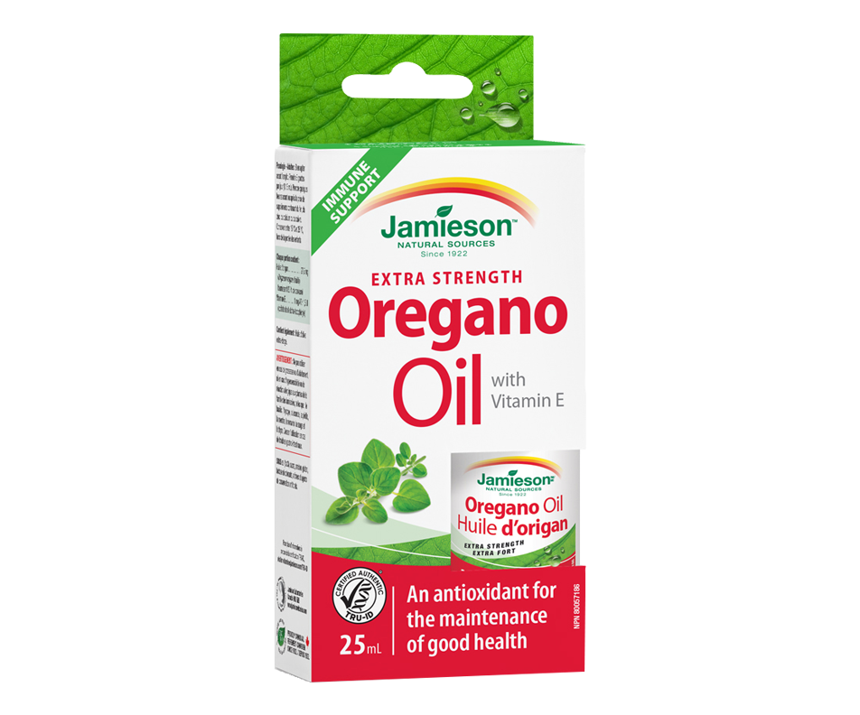 Extra Strength Oregano Oil with vitamin E, 25 ml Jamieson