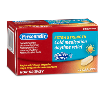 Image of product Personnelle - Cold Medication Daytime Relief Extra Strength, 24 units