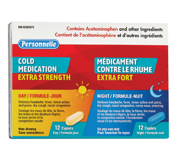 Image of product Personnelle - Cold Medication Extra Strength, 12 + 12 units