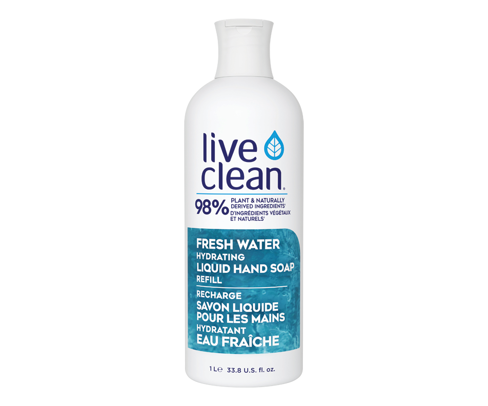 Fresh Water Hydrating Liquid Hand Soap Refill, 1 L Live Clean Hand