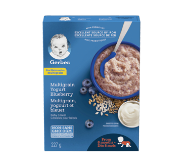 Gerber Wheat, Yogurt & Blueberry, 227 g