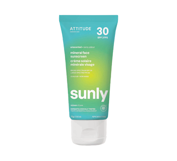 Image of product Attitude - Face Sunscreen SPF 30, Fragrance-Free