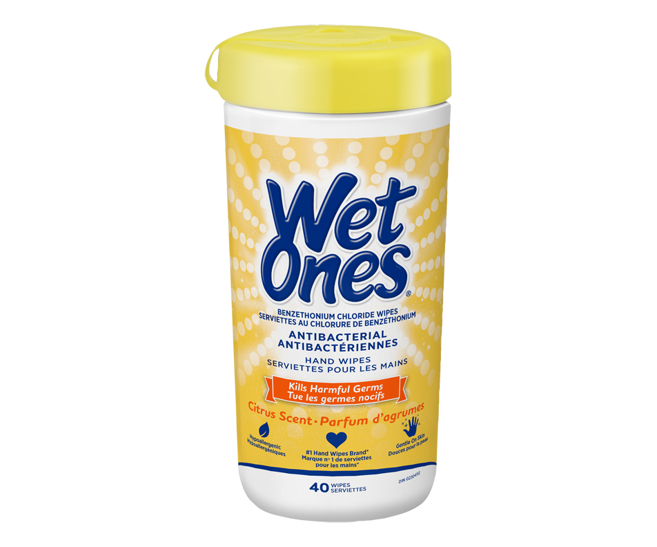 Antibacterial Hand Wipes, Citrus Scent, 40 units Wet Ones Wet wipe
