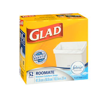 Image 2 of product Glad - White X-Small Garbage Bags, Febreze Fresh Clean Scent, 52 units