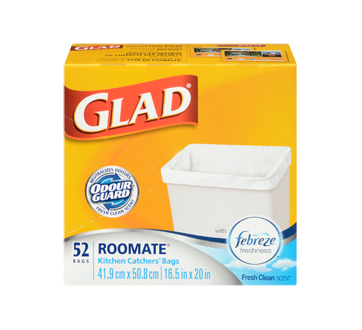Image 3 of product Glad - White X-Small Garbage Bags, Febreze Fresh Clean Scent, 52 units