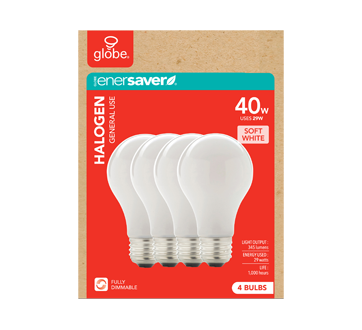 Halogen Bulbs Fully Dimmable, 4 units, Soft White