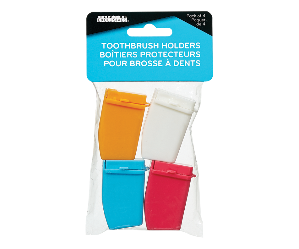 Toothbrush Holders, 4 units Home Exclusives Toothbrush Jean Coutu
