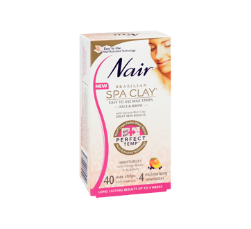 Image 2 of product Nair - Brazilian Spa Clay Wax Ready Stripes Face/Bikini, 40 units