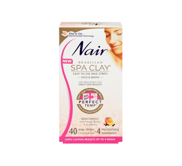 Image 3 of product Nair - Brazilian Spa Clay Wax Ready Stripes Face/Bikini, 40 units
