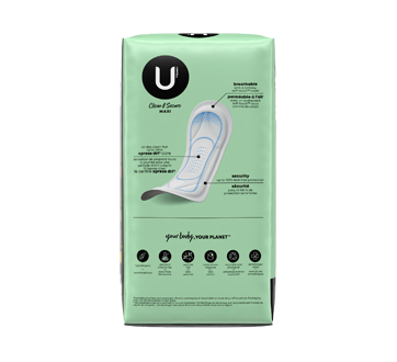 U by Kotex Clean & Secure Overnight Maxi Pads with Wings