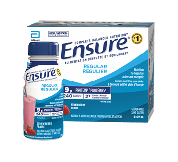 Image 1 of product Ensure - Meal Replacement 9.4g Protein Drink, 6 x 235 ml, Strawberry