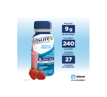 Image 3 of product Ensure - Meal Replacement 9.4g Protein Drink, 6 x 235 ml, Strawberry