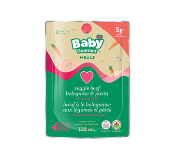 Image of product Baby Gourmet - Baby Food, 128 ml, Veggie Beef Bolognese & Pasta Stars
