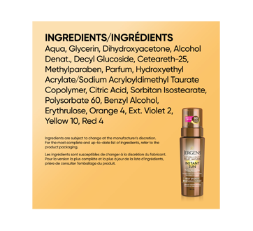 Image 7 of product Jergens - Natural Glow Instant Sun Sunless Tanning Mousse Deep Bronze, 180 ml
