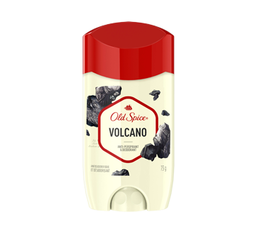 Volcano Invisible Solid Antiperspirant Deodorant for Men, 73 g, Charcoal Scent Inspired by Nature