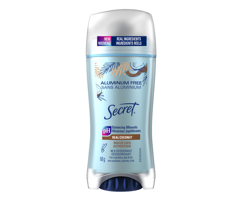 Aluminum Free Deodorant, Coconut, 68 g Secret Antiperspirant Jean