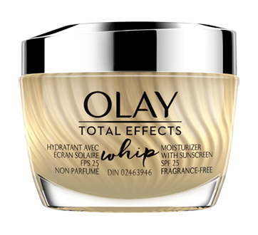 Image of product Olay - Total Effects Whip Moisturizer with Sunscreen SPF 25 Fragrance-Free, 50 ml