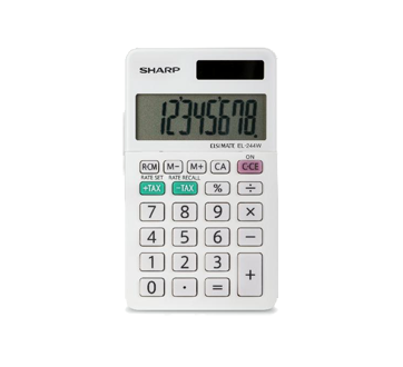 Image of product Sharp - Hand Held Calculator, 1 unit, EL244WB