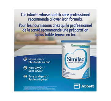 Image 2 of product Similac - Lower Iron Milk-Based Infant Formula, 850 g