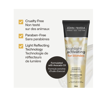 Image 5 of product John Frieda - Sheer Blonde Highlight Activating Enhancing Shampoo for Lighter Blondes, 250 ml