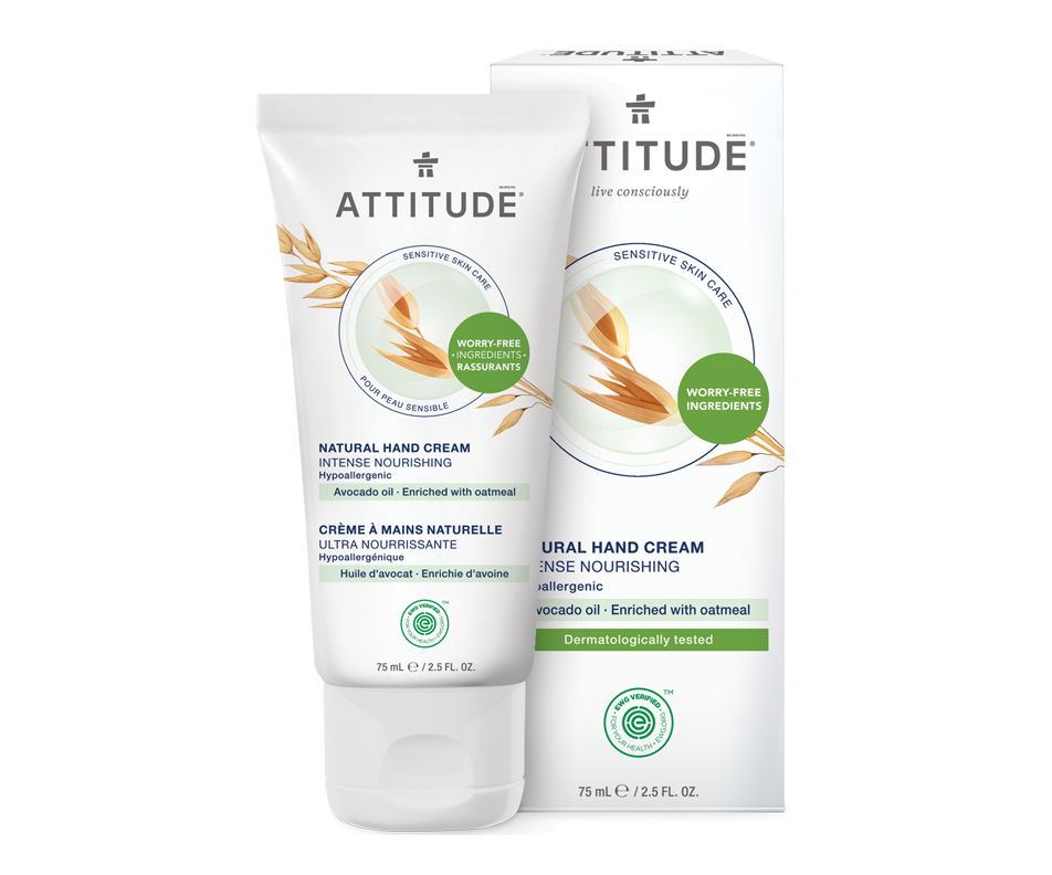 Intense Nourishing Natural Hand Cream, 75 ml Attitude Lotions and